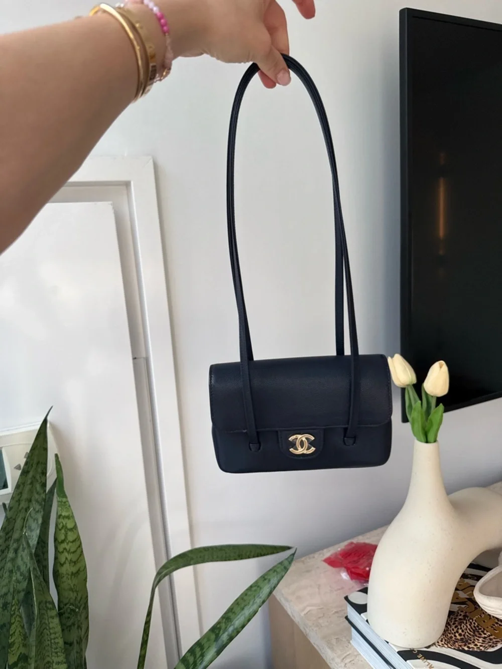 NWT CHANEL Navy Mini Preppy Coco Flap Bag - Picture 5 of 5